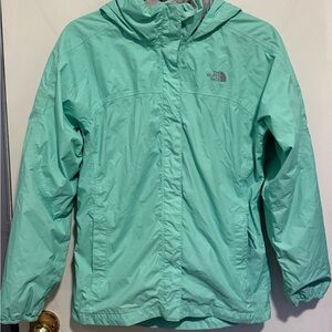 The North Face Kids Mint Green Rain Jacket